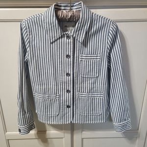 Madewell Blazer Jacket in Poppy Stripe NWT size xs
